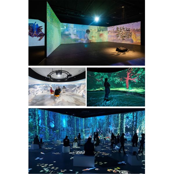 6000 Lumen 3LCD Short Throw Laser Projector For Immersive Projection Room