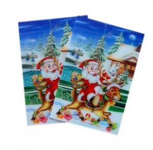 Quality PLASTIC LENTICULAR Christmas Greeting Cards 3D lenticular postcard 0.45 mm PET 3d postcard Animation effect postcard wholesale