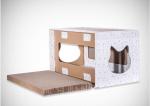 Light Weight Corner Cat Scratcher , Heavy Duty Cardboard Scratching Box For Cats
