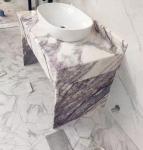New York Marble countertops, White marble bathroom vanity, Polished New York