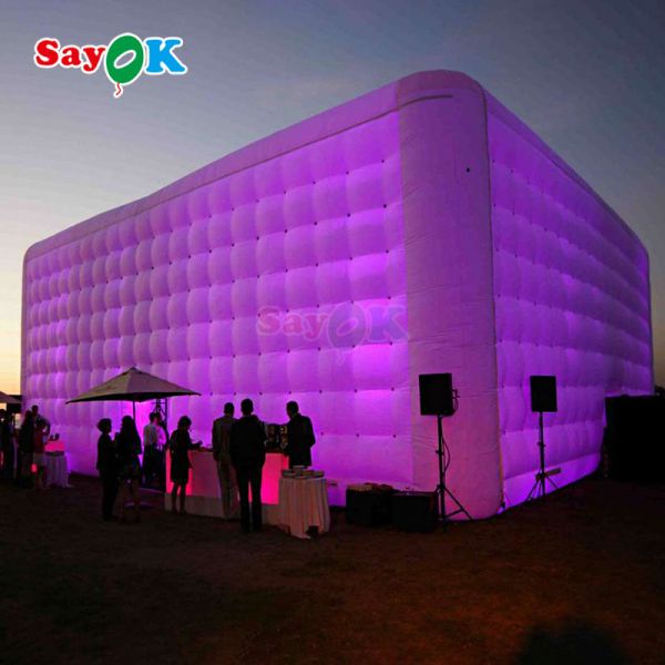 Waterproof Oxford Cloth Large LED Light Inflatable Party Event Tent For 200 People