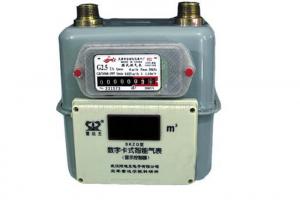 Quality Mechanical Diaphragm Prepaid Gas Meter Natural Aluminum Case With RF Smart Card wholesale