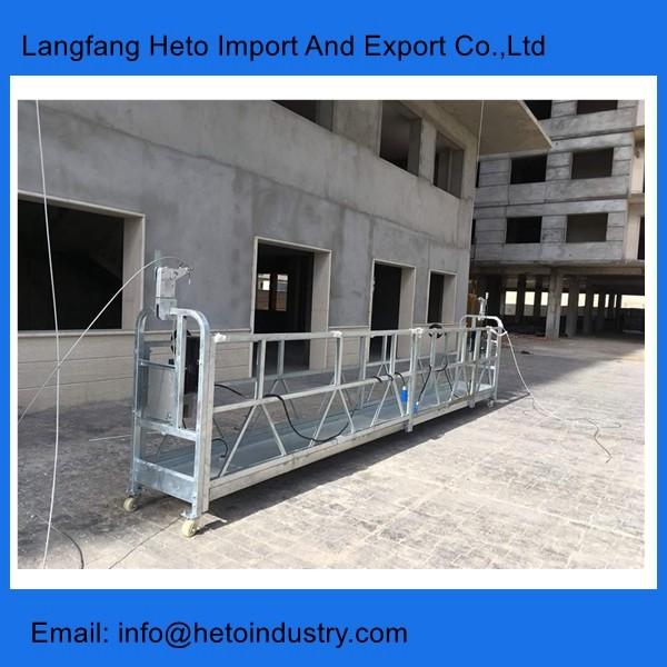 Cheap Good quality building cleaning cradle vietnam 7.5 meters ZLP800 steel temporary gondola for sale
