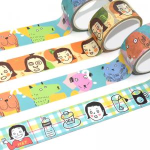 China Kawaii Japanese Washi Paper Acrylic Adhesive Tape Washi Paper Masking Tape Christmas Washi Tape on sale
