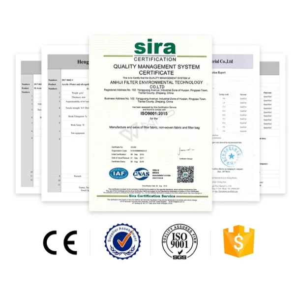 550GSM Polyester with PTFE Membrane Filter Bag for Cement Plant, Power Plant and Steel Plant