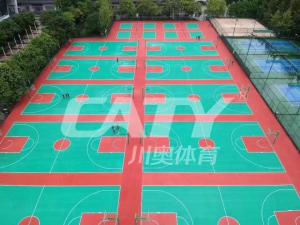 Quality Synthetic Yuzz Semi Prefabricated Court PU Flooring For Badminton/Basketball wholesale