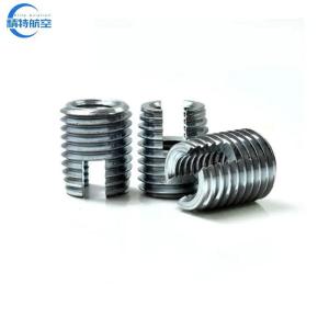 Quality Non-Customized Slotted Type M8 1mm Thread Insert Hardware Screw Self Tapping Insert with Nickel Plated Surface wholesale