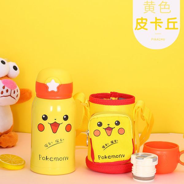 Double Wall Stainless Steel Vacuum Childrens Flask Bottle With Bag 600ML