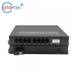 Quality 8Ch Telephone to fiber optic converter PCM Voice over fiber Optic Media Converter fxs/fxo to fiber converter wholesale