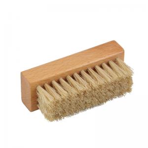 China ISO9001 Shoe Cleaning Accessories Premium Hog Hair Wooden Handle Shoe Cleaner Brush on sale