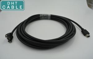 China 6 Pin Cover Panel Mount 1394 Firewire Cable 1394A Male To 1394A Female With Screw Lock on sale