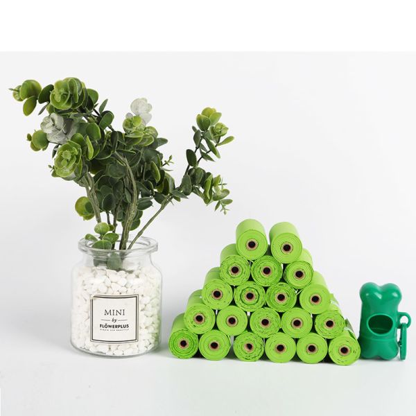 Waterproof PLA Degradable Dog Poop Bags On A Roll Private Label