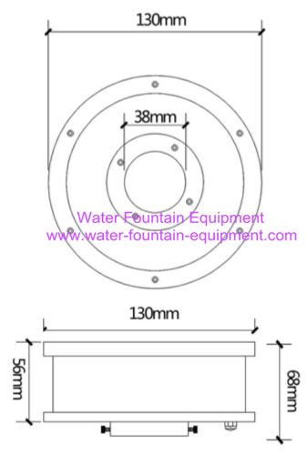 130mm Alu Body Submersible Fountain Lights Led Control For One Nozzle In Water Fountain