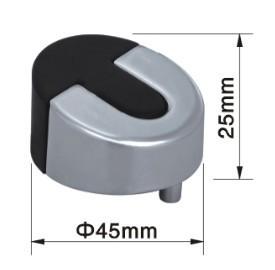 Quality Zinc Alloy Steel Door Stopper 45x25mm Satin Nickel Surface wholesale