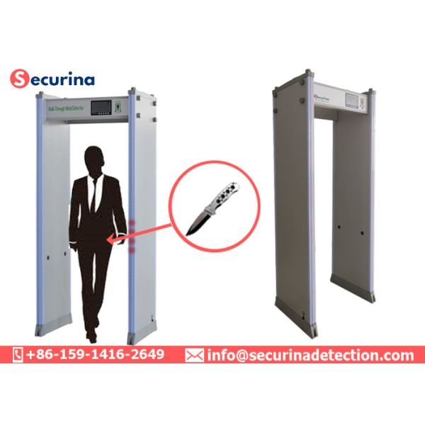 15W WTMD Walk Through Metal Detector 33 Zones 7 Inch LCD 760mm Width
