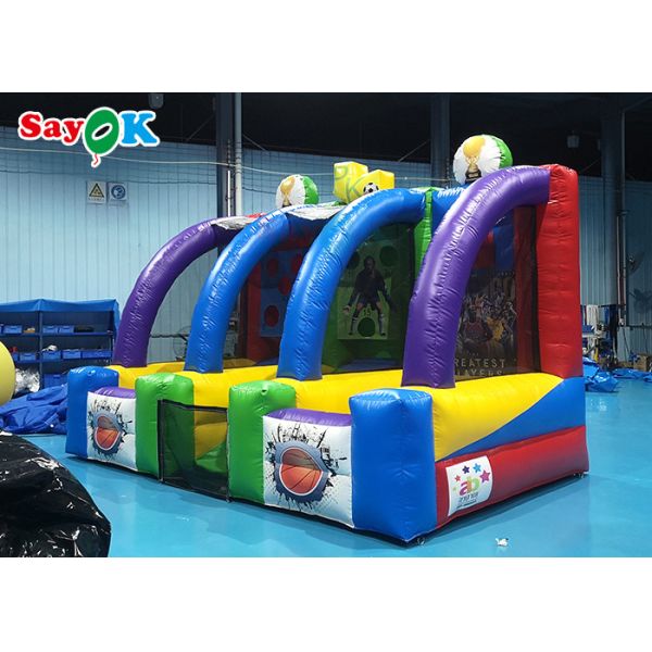 Giant Inflatable Basketball Hoops 5x3m Funny Commercial Basketball Shooting Game