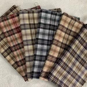 Quality Tartan Check Polyester Wool Materials Fabric Houndstooth Retro Plaid wholesale