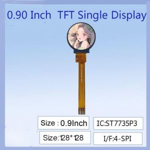0.9 Inch TFT LCD Round Screen - 128x128 High-Definition, ST7735 Driver, for