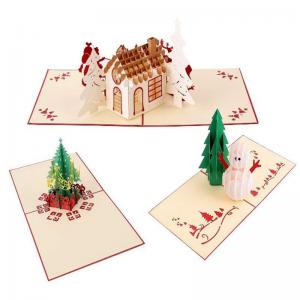 Quality OEM Promotional 3D Pop Up Greeting Card for Christmas ROHS FCC Certificate wholesale