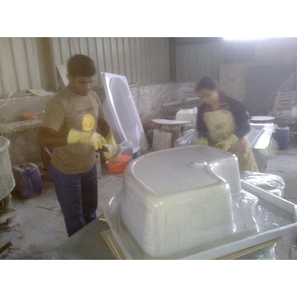 acrylic bathtub making skills training--customer from Saudi Arabia
