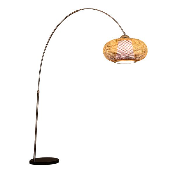 Classical chinese design creative home decorative bedroom living room bamboo arc floor lamp(WH-WFL-18)