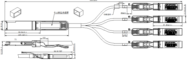 100G QSFP28 to 4x25G SFP28 AOC Active Optical Cable 1m 2m 3m 5m 7m