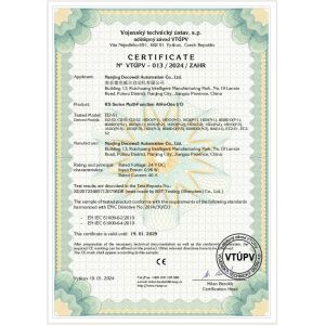 Nanjing Decowell Automation Co., Ltd. Certifications