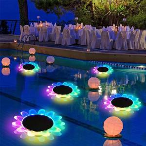 Quality OEM IP68 Multi Color LED Solar Float Lamp For Swimming Pool Night Light Stair Light wholesale