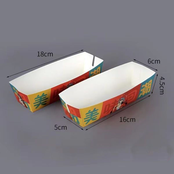 Eco Friendly Custom Hot Dog Boxes Food Paperboard Folders Box Factory