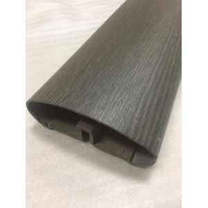 China High Weatherability PVDF Powder Coating Aluminum Handle Profile with Aluminum Welding for Balcony on sale