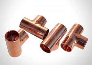 Quality Residential Refrigeration Copper Tubing Pipe Fittings Copper Equal Tee  Easy To Braze wholesale