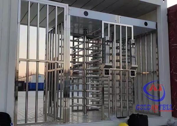 Cheap Access Control Full Height Turnstile Gate Fingerprint QR Code RFID Security Barrier Gate for sale