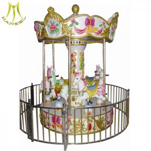 Quality Hansel  hot selling children play small merry-go-round indoor children fun centers wholesale