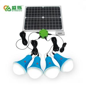 China CCC 50000 Hours 435Lum 12V Solar Lighting Kit With Remote Control Mini Solar Panel Battery Lighting Power System on sale