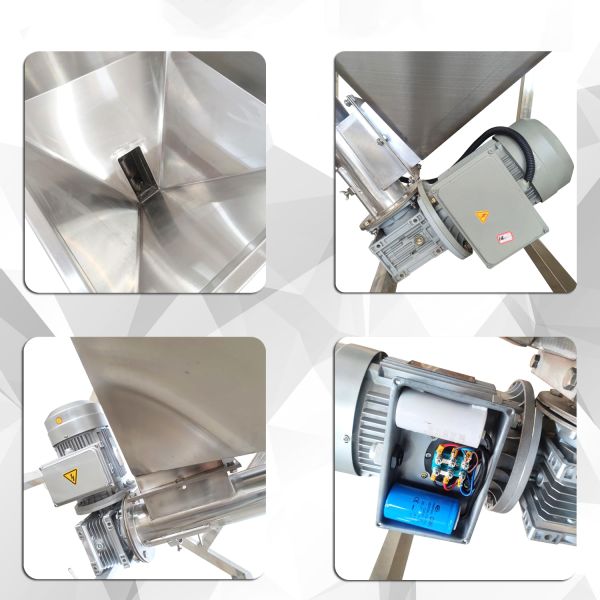 customized Screw Powder Feeding Machine, Automatic Feeder Vibrating Hopper Inclined Conveyor, Powder Loading Machine Vibrating Hopper 110V