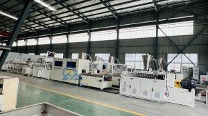 Quality 200-300mm Double Screw PVC Panel Manufacturing Machine 23x2x2m wholesale