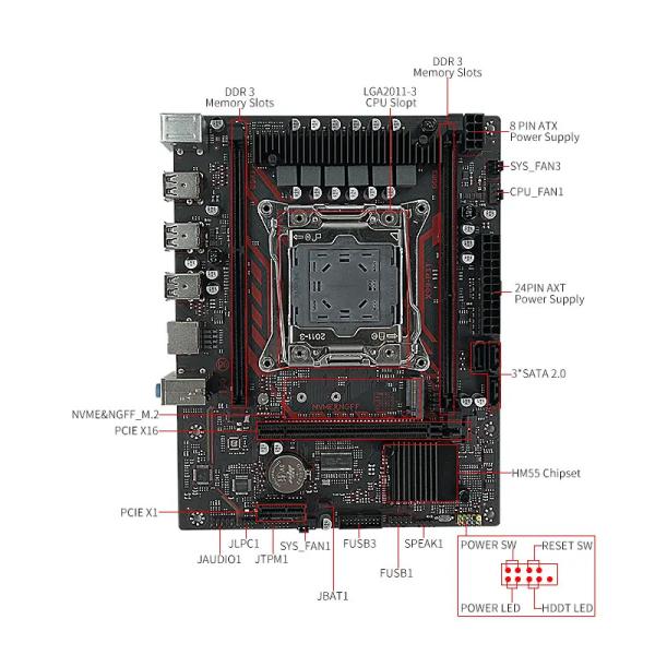 X99-P32 V1.1 X99 Motherboard XEON ddr3 LGA 2011-3 For Xeon 2680V3 CPU 16GB DDR4