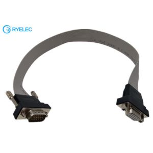 Buy cheap 15pin Male Female Plastic Connector VGA To VGA HDB15 Flexible Flat Ribbon Cable from wholesalers