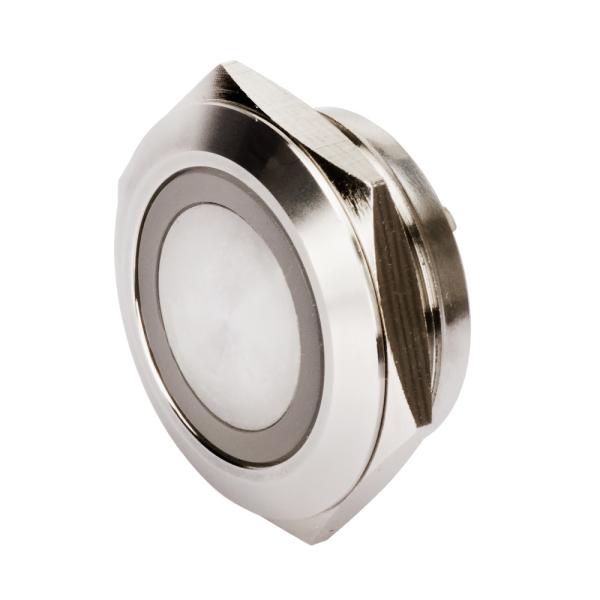 Cheap 25mm Stainless Micro Push Button Switch Illuminated Momentary With Ring Led for sale