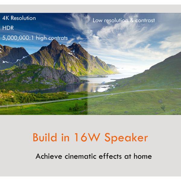 Ultra HD 5200 Lumen Laser Movie Projector High Brightness Home Theater