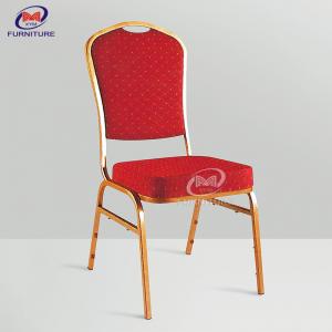 China Hotel Project Aluminum Banquet Chairs Gold Frame Square Tube With Rubber Feet on sale