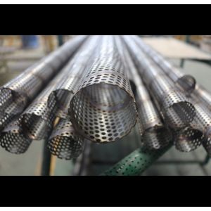 Buy cheap Stainless Steel Spiral Perforated Tube , Perforated Metal Pipe 316L 304 ASTM from wholesalers