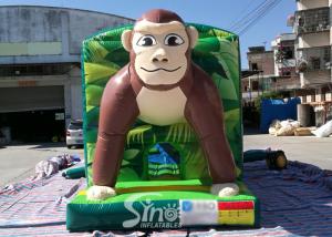 Quality Giant Jungle Monkey Inflatable Bounce House Obstacle Course For Kids Party Fun wholesale