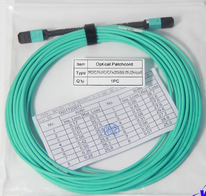 MPO/MTP to MPO/MTP male/female 12B LSZH OM4 patch cord cables customized length