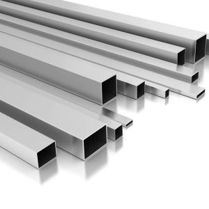 China ISO9001 Extruded Aluminum Square Tubing Telescopic Rectangular Aluminum Extrusion on sale