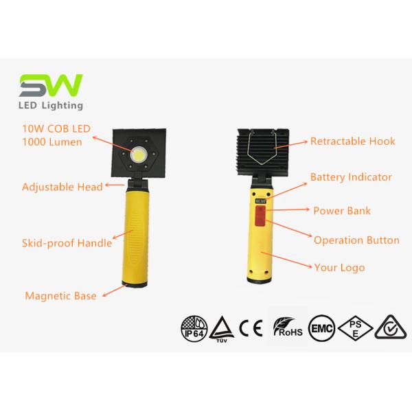 Handheld 1000Lm Portable LED Flood Lights Anti - Skip Handle Long Lifespan