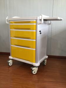 China Mobile Emergency Medical Hospital Trolley Cart Drug Delivery Medication For 5 Drawer on sale