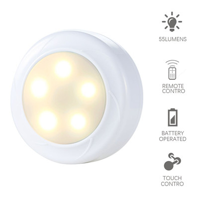 Timer Wireless Kitchen Under Cabinet Lighting, Battery Powered led puck light