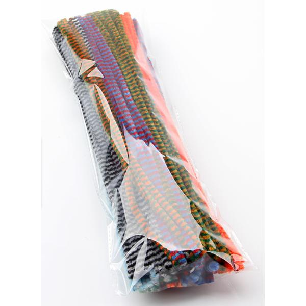Twisted 2 colours chenille stems pipe cleaners for hobbies & children DIY hand-crafted material