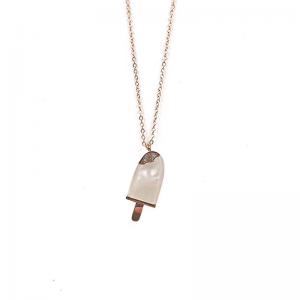 China 3D Fashion Stainless Steel Jewelry Ice Cream Cone Pendant Necklace on sale